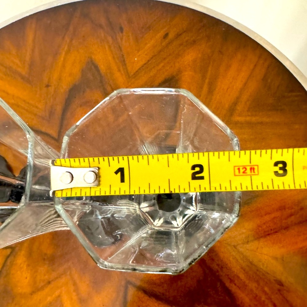 4 1980’s Arcoroc Luminarc Crystal France Black Stem Octime Champagne Flutes - Picture 4 of 4